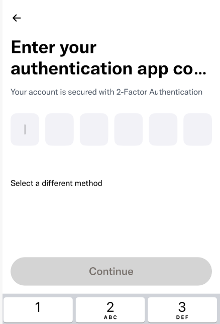 X 输入 2FA 验证码